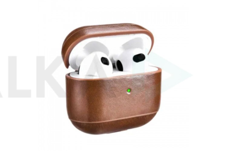 Чехол для наушников AirPods Pro кожа (коричневый)