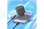 Сетевое зарядное устройство USB + USB-C + кабель Lightning - Type-C HOCO CS14A  PD20W+QC3.0 (черный)