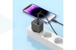 Сетевое зарядное устройство USB + USB-C + кабель Lightning - Type-C HOCO CS14A  PD20W+QC3.0 (черный)