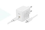 Сетевое зарядное устройство USB-C + кабель Lightning - Type-C HOCO CS13A charger PD20W  (белый)