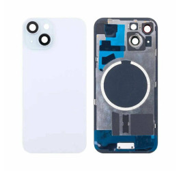 Задняя крышка (стекло) в сборе с рамкой для iPhone 15 (Blue)
