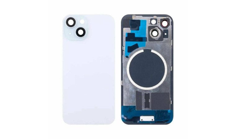 Задняя крышка (стекло) в сборе с рамкой для iPhone 15 (Blue) Задняя крышка (стекло) в сборе с рамкой для iPhone 15 (Blue)