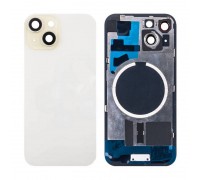 Задняя крышка (стекло) в сборе с рамкой для iPhone 15 Оригинал (Yellow)
