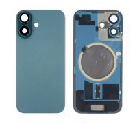 Задняя крышка (стекло) в сборе с рамкой для iPhone 16 Оригинал (Turquoise)