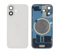 Задняя крышка (стекло) в сборе с рамкой для iPhone 16 Оригинал (White)