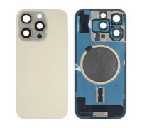 Задняя крышка (стекло) в сборе с рамкой для iPhone 16 Pro Оригинал (Desert Titanium)