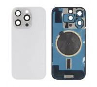Задняя крышка (стекло) в сборе с рамкой для iPhone 16 Pro Оригинал (White Titanium)