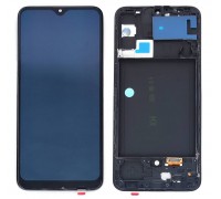 Дисплей для Samsung A307F Galaxy A30s в сборе с тачскрином + рамка (черный), Incell