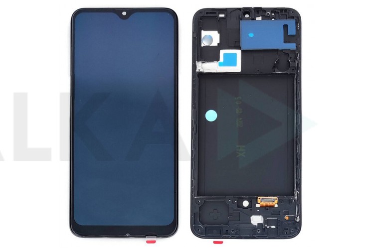 Дисплей для Samsung A307F Galaxy A30s в сборе с тачскрином + рамка (черный), Incell