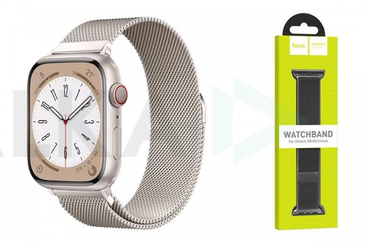 Ремешок для Apple Watch HOCO WA03 Ремешок из миланской стали серии Simple beauty (38-41 мм, золотой)