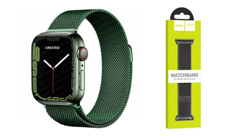 Ремешок для Apple Watch HOCO WA03 Ремешок из миланской стали серии Simple beauty (38-41 мм, зеленый)