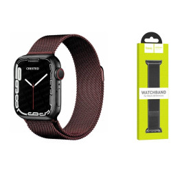 Ремешок для Apple Watch HOCO WA03 Ремешок из миланской стали серии Simple beauty (38-41 мм, черная смородина)