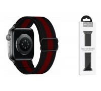 Ремешок для Apple Watch HOCO WA04 Эластичный нейлоновый ремешок серии Fashion (38-41 мм) черный с красным