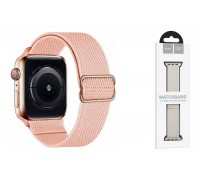 Ремешок для Apple Watch HOCO WA04 Эластичный нейлоновый ремешок серии Fashion (38-41 мм) розовый песок