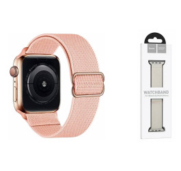 Ремешок для Apple Watch HOCO WA04 Эластичный нейлоновый ремешок серии Fashion (38-41 мм) розовый песок