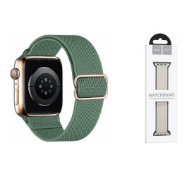 Ремешок для Apple Watch HOCO WA04 Эластичный нейлоновый ремешок серии Fashion (42-49 мм) сосново-зеленый