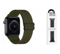 Ремешок для Apple Watch HOCO WA04 Эластичный нейлоновый ремешок серии Fashion (42-49 мм) темная олива