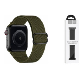 Ремешок для Apple Watch HOCO WA04 Эластичный нейлоновый ремешок серии Fashion (42-49 мм) темная олива