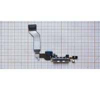 Шлейф для iPhone 4s с разъемом зарядки + микрофон (белый)