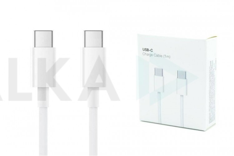 Кабель USB Type-C - USB Type-C 5A/20V, PD60W iP15  (org) (белый) 1м