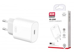 Сетевое зарядное устройство USB USB-C XO L91EU 25W TYPE-C fast charger (Белый)