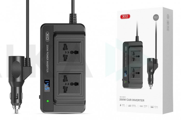 Автомобильный инвертор XO CZ011 inverter 200W  (No Extral Refund)