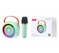 Караоке система мини XO F42 Dazzling RGB Bluetooth Karaoke Stereo with Microphone (голубой)