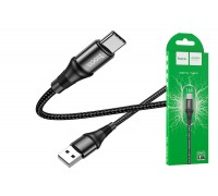 Кабель USB - USB Type-C HOCO X50, 3A (черный) 1м (в оплетке)
