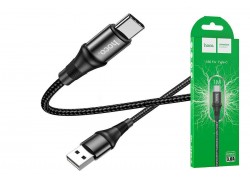 Кабель USB - USB Type-C HOCO X50, 3A (черный) 1м (в оплетке)
