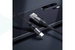 Кабель USB - USB Type-C HOCO X50, 3A (черный) 1м (в оплетке)