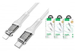 Кабель USB Type-C - Lightning HOCO U111, 3A PD20W (серый) 1,2м 