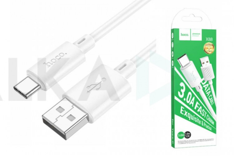 Кабель USB - USB Type-C HOCO X88 (белый) 1м