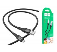 Кабель USB - MicroUSB HOCO X72 (черный) силиконовый 1м 