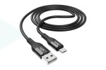 Кабель USB - MicroUSB HOCO X72 (черный) силиконовый 1м