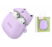 Наушники вакуумные беспроводные HOCO EW45 Full True wireless stereo headset Bluetooth (цвет лиловый кот) 