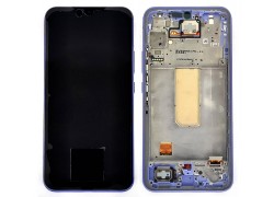 Дисплей для Samsung A346E Galaxy A34 5G Violet в сборе с тачскрином + рамка 100%
