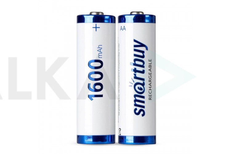 Аккумулятор NiMh Smartbuy AA/2BL 1600 mAh цена за 2 шт (24/240) (SBBR-2A02BL1600)