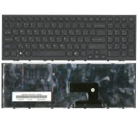 Клавиатура для ноутбука Sony Vaio VPC-EH черная с черной рамкой