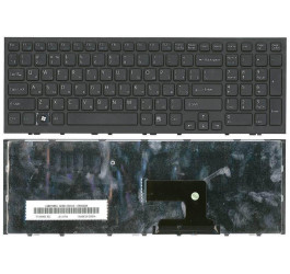 Клавиатура для ноутбука Sony Vaio VPC-EH черная с черной рамкой