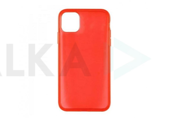 Чехол силиконовый iPhone 11 Pro (5.8) "Жидкий силикон" полупрозрачный (красный)