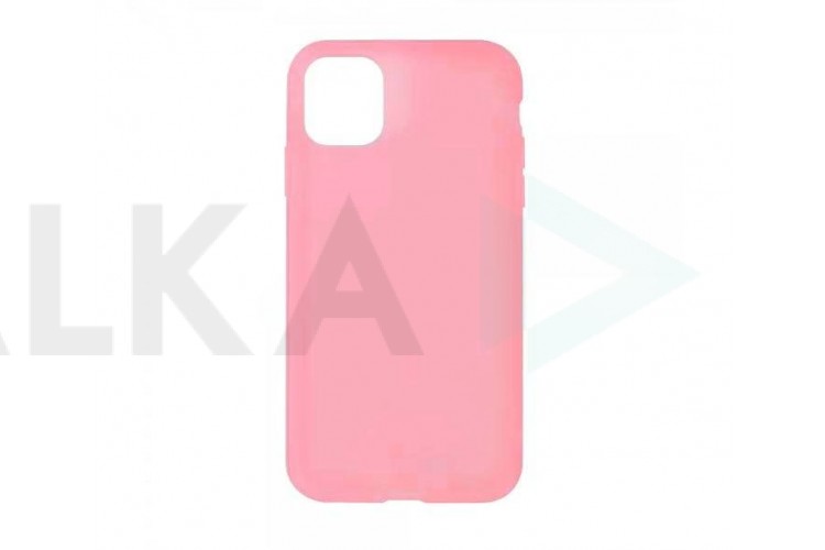 Чехол силиконовый iPhone 11 Pro (5.8) "Жидкий силикон" полупрозрачный (розовый)