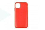 Чехол силиконовый iPhone 11 Pro Max (6.5) "Жидкий силикон" полупрозрачный (красный)
