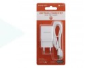 Сетевое зарядное устройство USB + кабель MicroUSB BOROFONE BA19A Nimble 1000mAh (белый)
