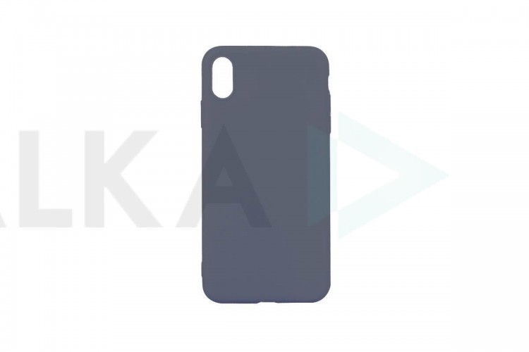 Чехол для iPhone XS Max плотный матовый (серия Colors) (темно-синий)