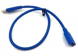 Кабель USB 3.0 удлинитель Type-A (папа - мама) 0,5 м синий (NN-U3MFB005)