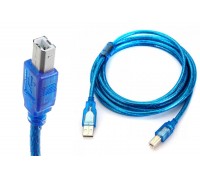 Кабель для принтера USB2.0 Type-A (папа) - Type-B (папа) 5 м синий