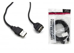 Кабель USB 2.0 удлинитель Type-A (папа - мама) удлинитель 10 м черный (NN-U2MFBk10)