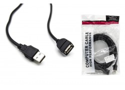 Кабель USB 2.0 удлинитель Type-A (папа - мама) 5 м черный (NN-U2MFBk05)