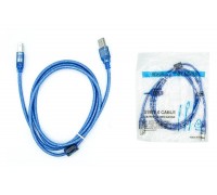 Кабель для принтера USB2.0 Type-A (папа) - Type-B (папа) 10 м синий