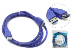 Кабель USB 3.0 удлинитель Type-A (папа - мама) 3 м синий (NN-U3MFB03)